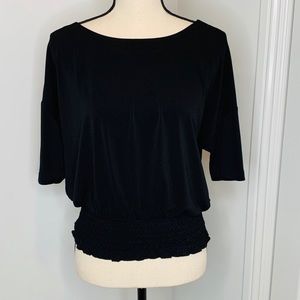 NWT Express boatneck short sleeve black top